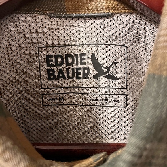 Brand New Mens Eddie Bauer Excavation Flex Flannel Medium - Picture 3 of 5